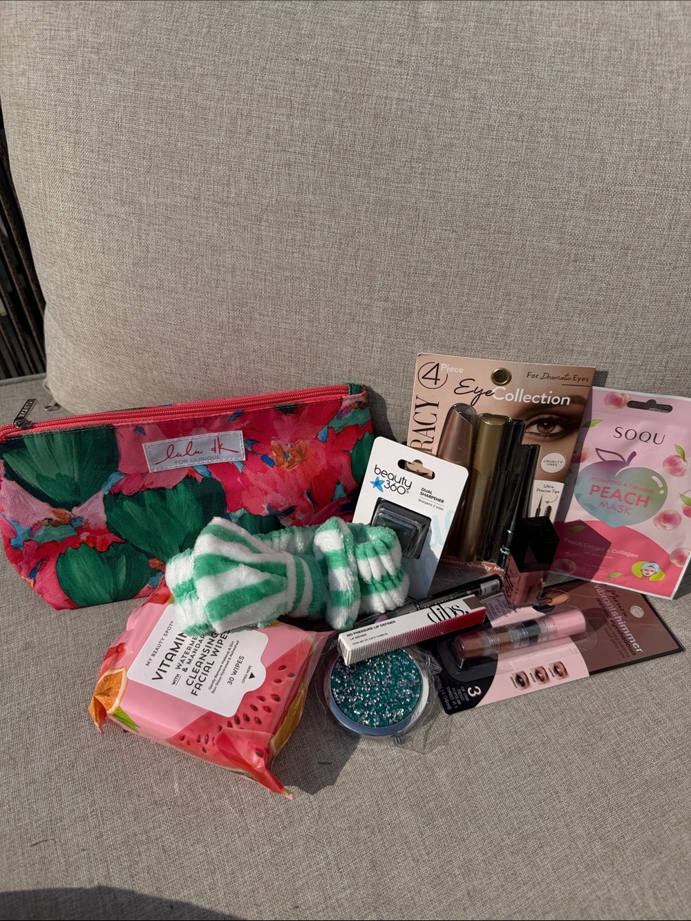 Lula Kate Floral Makeup Bag and beauty bundle
